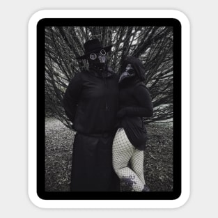 Plague Couple: Peek-a-boo Sticker